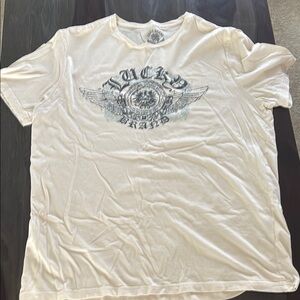 Lucky Brand White Graphic T-Shirt for Men
